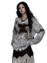 Load image into Gallery viewer, Abstract Furry Knit Sweater