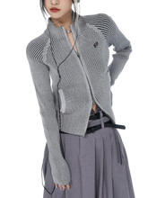 Load image into Gallery viewer, Chic Zip Up Knit Cardigan