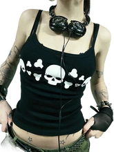 Load image into Gallery viewer, Skull and Crossbone Print Tank Top