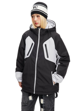 Load image into Gallery viewer, &#39;Black Ice&#39; Hooded Snowboard Jacket