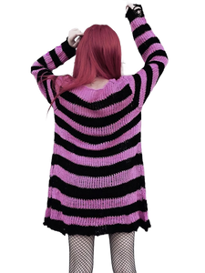 Dark Enigma Striped Knit Sweater