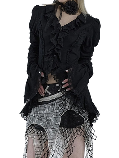 Midnight' Gothic Lace Blouse | DYSTOPIɅN ™️ – DYSTOPIɅN ™