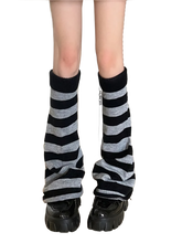 Load image into Gallery viewer, Striped Knit Leg Warmers