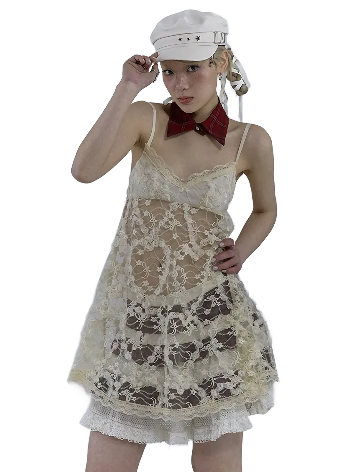 Ethereal Grunge Lace Layer Dress