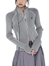 Load image into Gallery viewer, Chic Zip Up Knit Cardigan