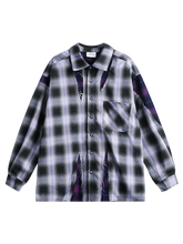 Load image into Gallery viewer, &#39;Chaos&#39; Distressed Plaid Button Up Shirt