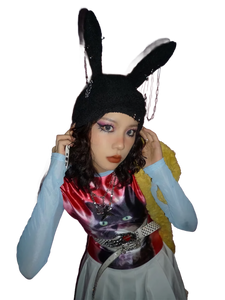 Chained Rabbit Ear Beanie