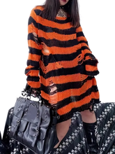 Load image into Gallery viewer, Dark Enigma Striped Knit Sweater