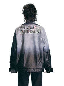 Frost Dyed Gradient Leather Jacket