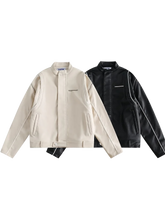 Load image into Gallery viewer, &#39;Authorized&#39; Zip Shoulder Leather Jacket