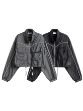 Load image into Gallery viewer, &#39;Eclipse&#39; Cropped Running Jacket