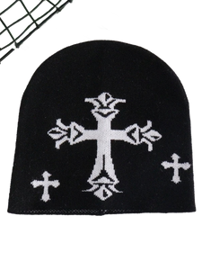 Gothic Cross Knit Beanie