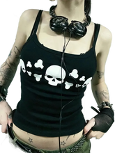 Load image into Gallery viewer, Skull and Crossbone Print Tank Top