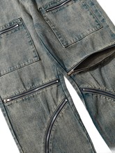 Load image into Gallery viewer, Custom Zip Straight Leg Denim Jeans