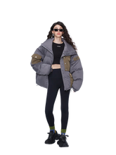 Load image into Gallery viewer, &#39;Frostbite&#39; Patchwork Puffer Jacket