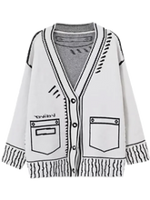 Load image into Gallery viewer, Contrast Trim Button Up Knit Cardigan