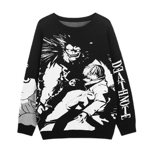 Death Note Aesthetic Knit Sweater | DYSTOPIɅN ™️ – DYSTOPIɅN