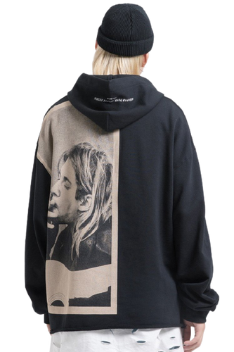 Kurt Cobain Tribute Oversized Cotton Hoodie - DYSTOPIɅN ™️ | Dystopian Streetwear