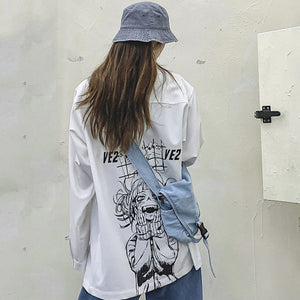 Himiko Toga Long Sleeve Button Up - DYSTOPIɅN ™️ | Dystopian Streetwear