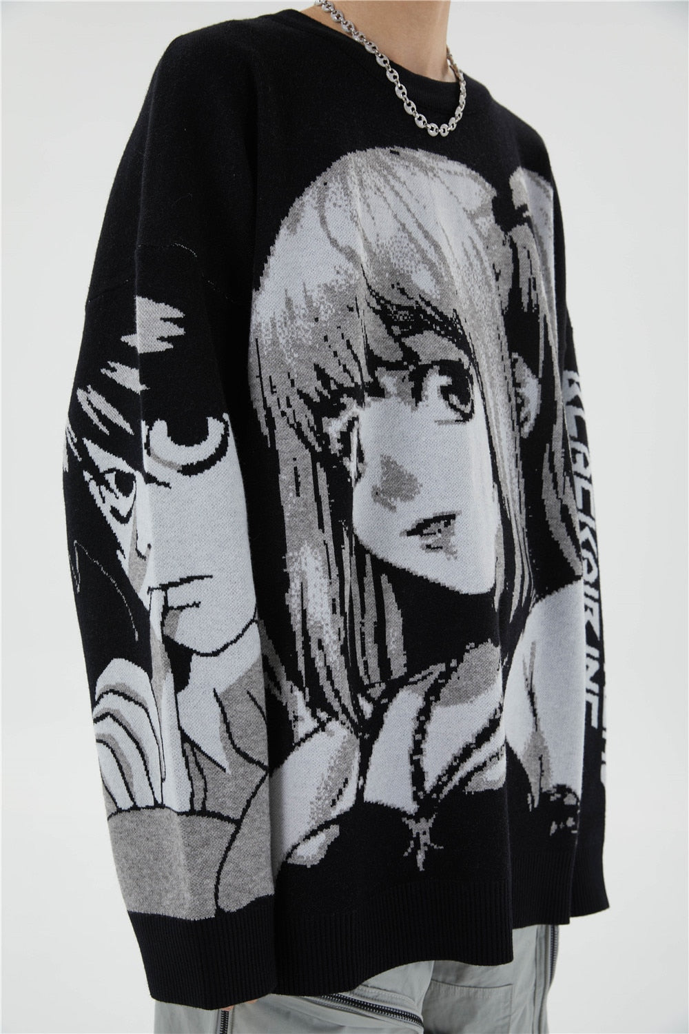 Death Note Aesthetic Knit Sweater DYSTOPI N DYSTOPI N