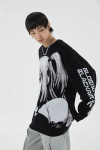 Death Note Aesthetic Knit Sweater - DYSTOPIɅN ™️ | Dystopian Streetwear