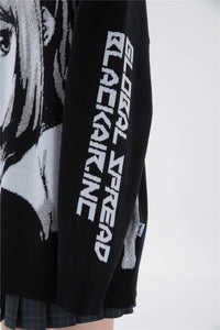 Death Note Aesthetic Knit Sweater - DYSTOPIɅN ™️ | Dystopian Streetwear