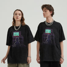 Load image into Gallery viewer, Late Night Cotton Tee - DYSTOPIɅN ™️ | Dystopian Streetwear