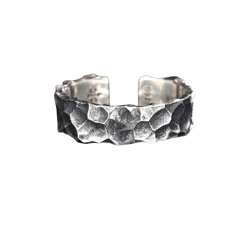 Rigid Stone Metal Ring - DYSTOPIɅN ™️ | Dystopian Streetwear