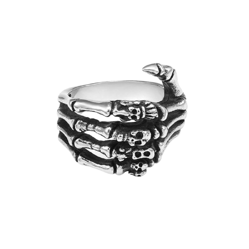 Gothic Skeletal Metal Ring - DYSTOPIɅN ™️ | Dystopian Streetwear